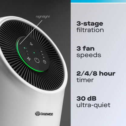 Daewoo Ultra Quiet Mini Air Purifier